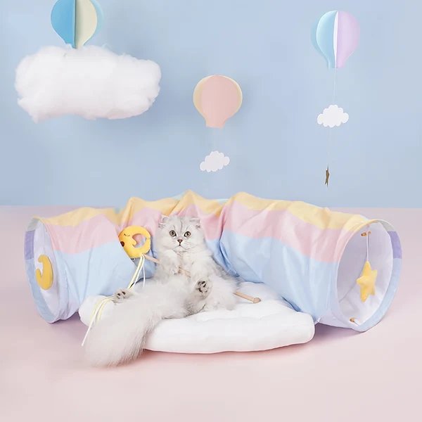 Candy Cloud Katzen-Tunnel – Weich, Gemütlich und Verspielt
