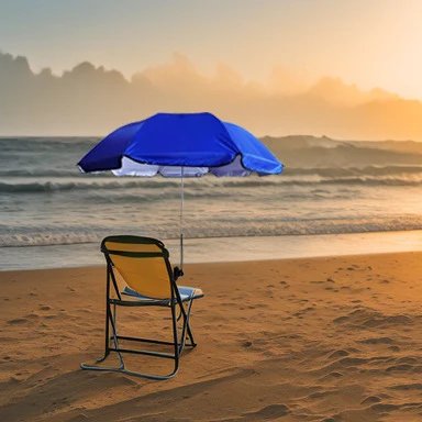 Damen Verstellbarer Strand-Sonnenschutzschirm mit Bodenverankerung Hover Image