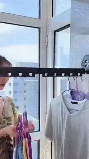 Zusammenklappbarer Wandwäscheständer Hover Image