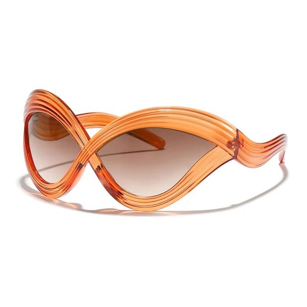 Damen modische Sonnenbrille mit innovativem Wellenrahmen