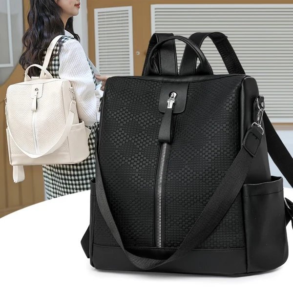 Texturierte Mehrfachtaschen-Rucksack