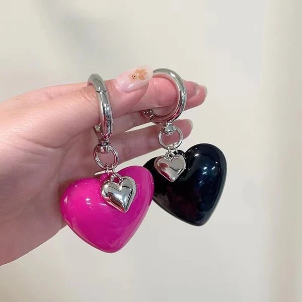 Herzförmiger Charm Schlüsselanhänger
