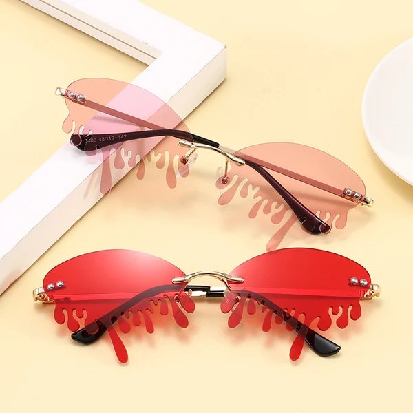 Damen Sonnenbrille mit kreativem Tropfen-Design