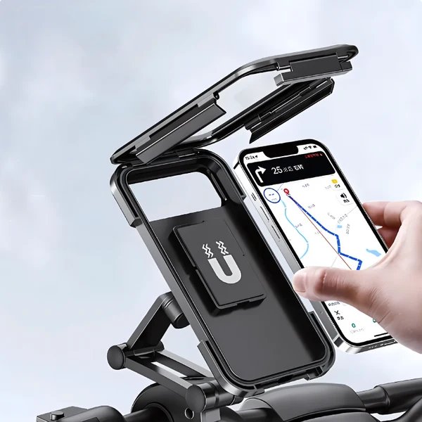 SafeRide wasserdichter Handyhalter – 360° drehbar für Fahrrad und Regenwetter