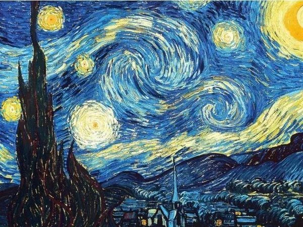 Der Sternenklare Nacht - Van-Go Malen nach Zahlen Set
