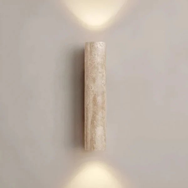 Designer-LED-Wandleuchte mit Marmoroptik im Wabi-Sabi-Stil Hover Image