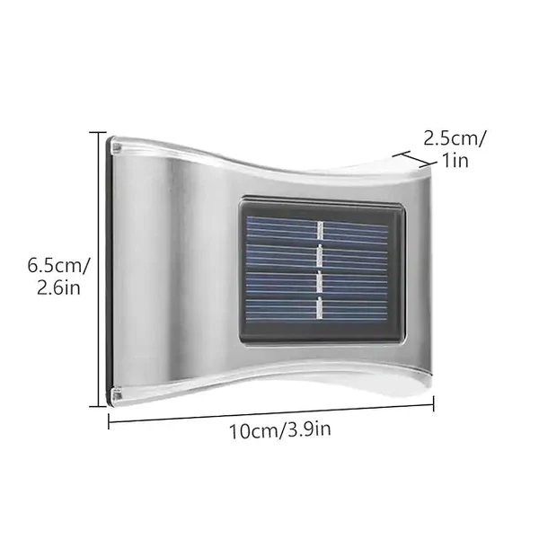 4-teilige: Solar Außen 6 LED Waterproof Wandlichter Hover Image