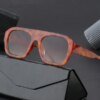 Damen oversize quadratische Sonnenbrille mit modernem Design