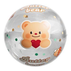 Unisex Aufblasbare Spielball mit fröhlichem Bärenmotiv