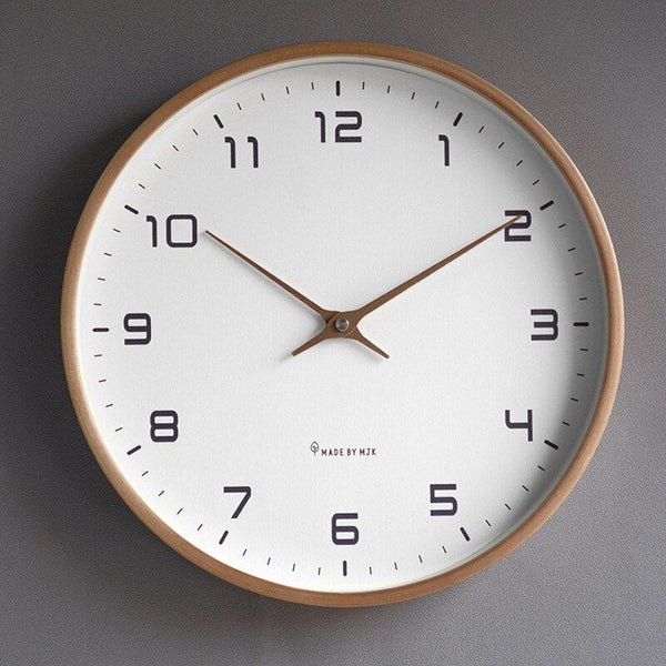 Nordic Minimalist Runde Holz Wanduhr