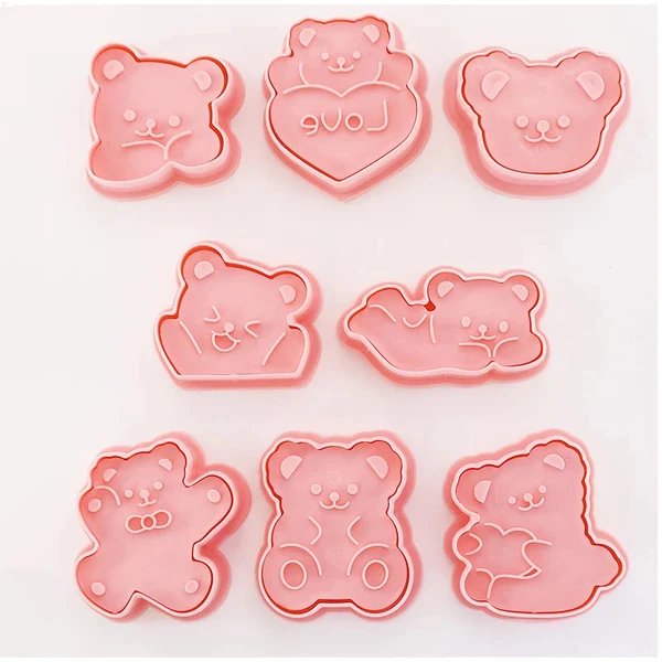8pcs 3D Cartoon Ausstecher Pressform Keksstempel Set