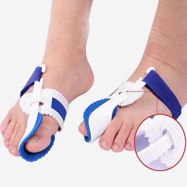 Orthopädischer Hallux Valgus Korrektor (nachts tragen) - Verstellbar für mehrere Fußgrößen