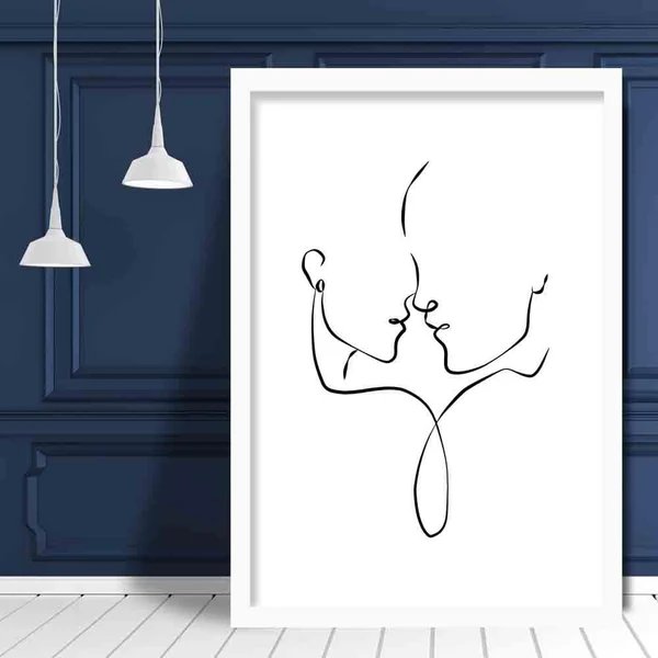 Abstraktes Linienkunst-Wandposter Nr. 3