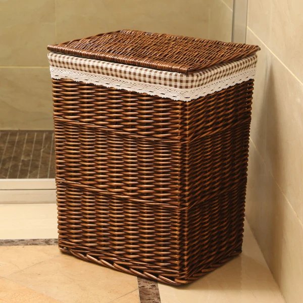 Damen Wäschekorb mit elegantem Stoffbesatz und einzigartigem Design