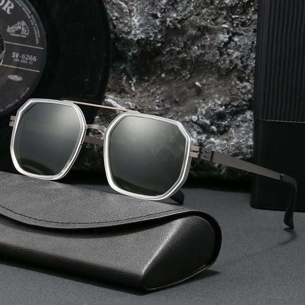Damen Elegante Achtkantige Sonnenbrille