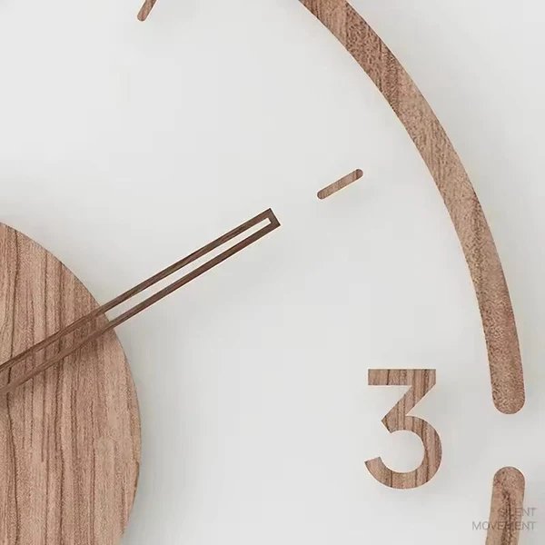 Nordische Holz-Wanduhr – Zeitlose Minimalismus Hover Image