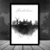 Amsterdam Aquarell-Skyline-Stadtansicht-Druck