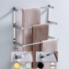 Handtuchhalter Edelstahl 3 Stangen Wandmontage