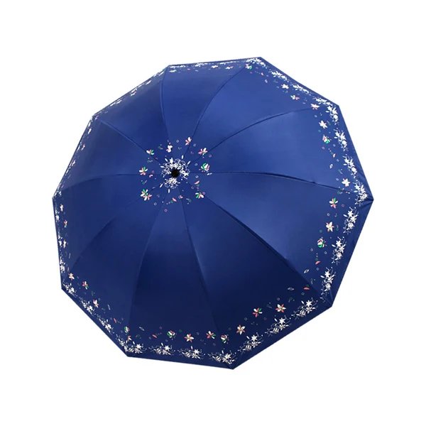 Damen Faltbarer Regenschirm mit floralen Mustern