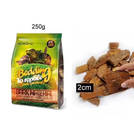 250g/650g Reptil Echse Schildkröte Schlange Zubehör Bettungsmaterial Kiefernrinden-Granulate