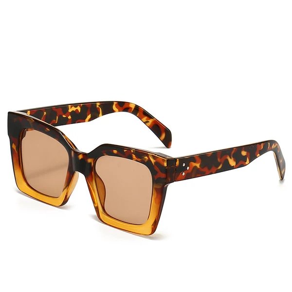 Damen Modische Sonnenbrille im markanten Schildkrötendesign