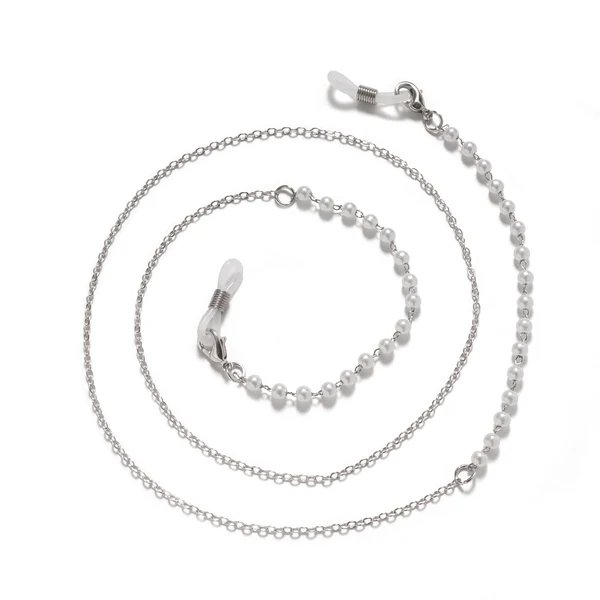 Elegante Kunstperlen Brillen Kette