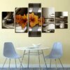 Desaturierte Amaryllis 5 Stück - Leinwand Wandkunst Gemälde