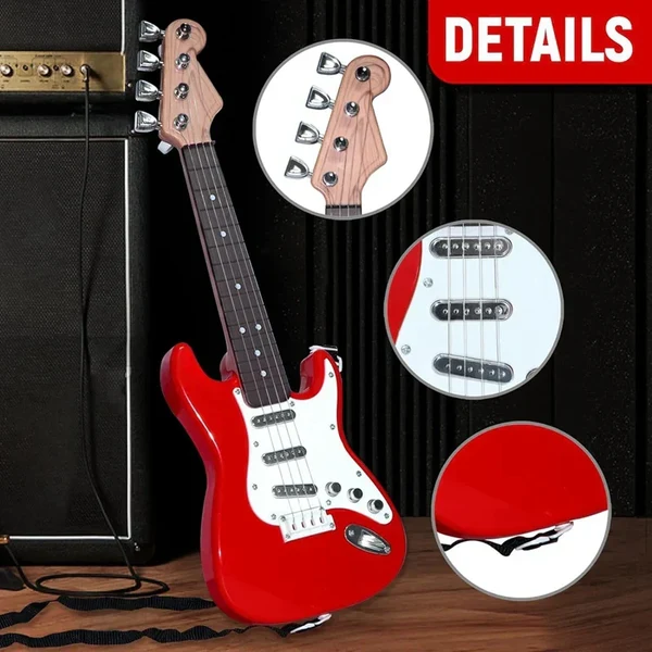 4-Saiten E-Gitarre Spielzeug für Kinder - Tragbares Musikinstrument, Perfektes Geschenk für junge Musiker Hover Image