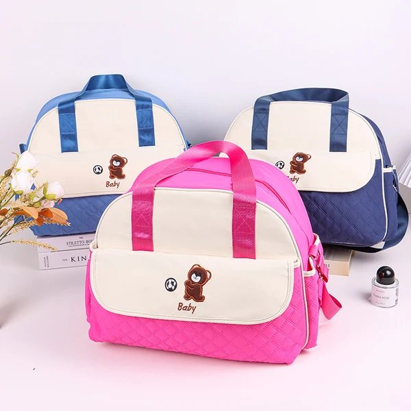 Stoff Wickeltasche mit Praktischem Wechselmatte