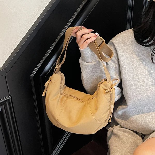 Lässige weiche Stoff Hobo Tasche