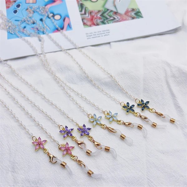 Blumen Dekorative Brillen Kette