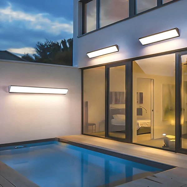 LED-Außenwandleuchte aus Aluminium, wasserdicht Hover Image