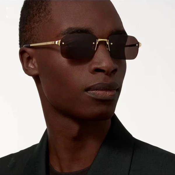 Damen elegante modische Sonnenbrille mit hochwertigem Metallrahmen