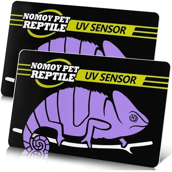 2 Stück Fluoreszierende Farbwechselkarte Reptilienbeleuchtung UVA UVB Tester Testkarte zur schnellen Erkennung von UVB Amphibienlampe