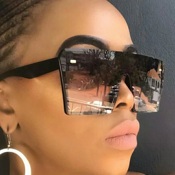 Damen Oversized Shield-Sonnenbrille