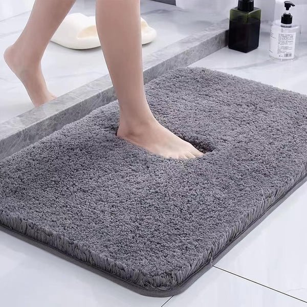 Dicker Mikrofaser-Badteppich - Weich, Saugfähig, Rutschfest - Perfekt für Bad und Schlafzimmer