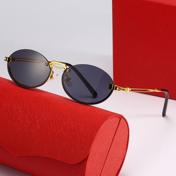 Damen modische Sonnenbrille mit filigranem Metallrahmen und stylishem Design