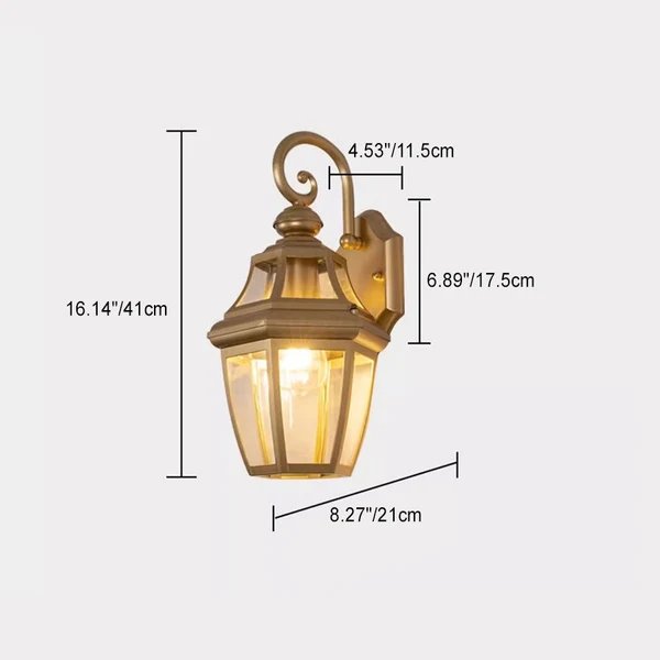 Zeitgenössische nordische runde Gericht wasserdichte Glas-Hardware 1-Licht Wandleuchte Lampe für Außenpatio Hover Image