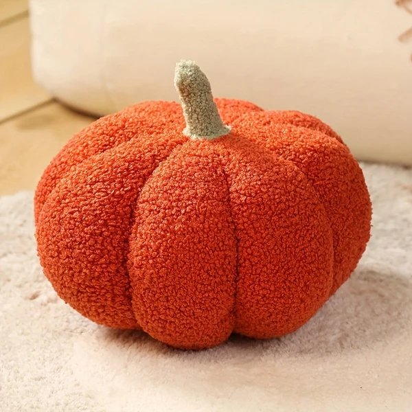 Weicher Plüsch Kürbis Kissen - Dekoratives Videospiel Plüschtier für Kinder von 0-3 Jahren, Perfekt für Halloween Hover Image