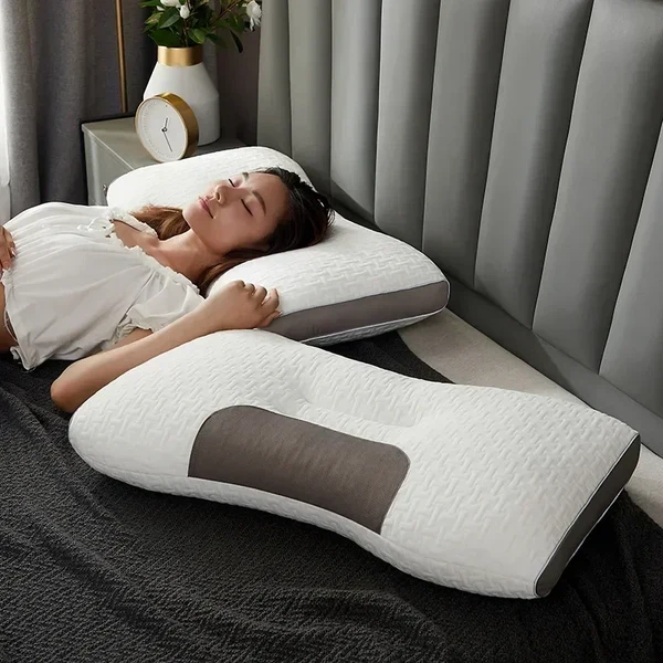 Kopfkissen – Ergonomisches Nackenstützkissen mit Massagefunktion für gesunden Schlaf