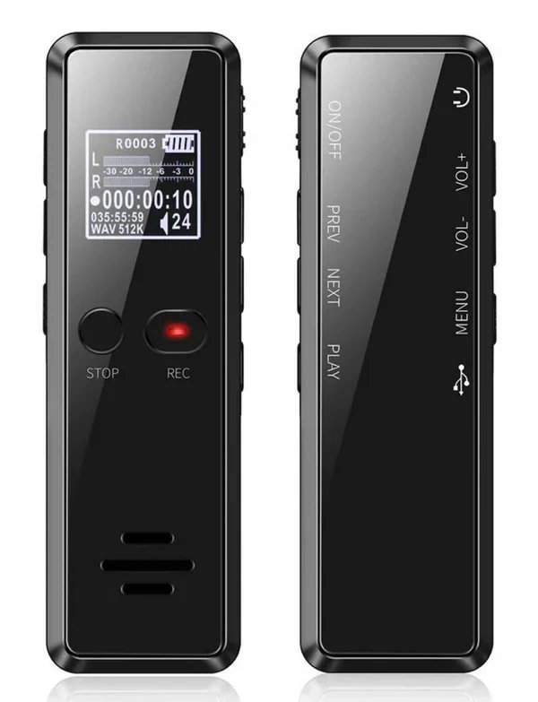 Professioneller digitaler Diktiergerät | Audiorecorder | Automatische Dateispeicherung mit integriertem Lautsprecher