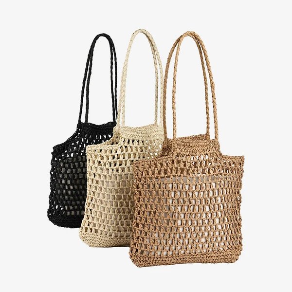 Damen Handgefertigte Netz-Strandtasche