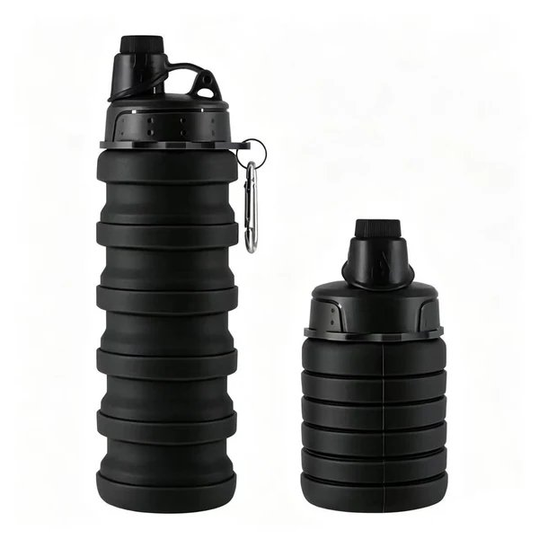 Unisex Faltbare Sporttrinkflasche mit Karabinerhaken