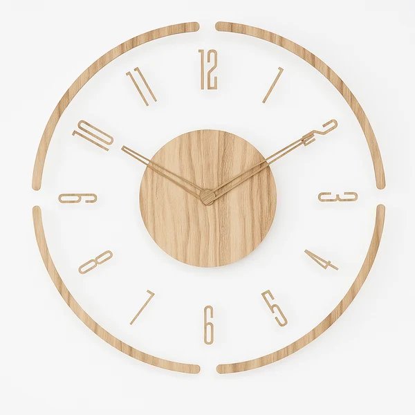 Nordische Holz-Wanduhr – Zeitlose Minimalismus