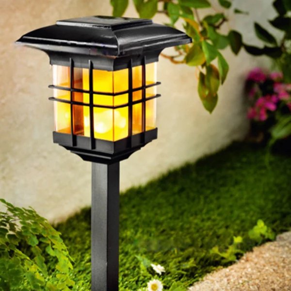 Modern Minimalist Säulen Kunststoff LED Solar Stehlampe für Garten