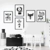 Sei mutig! Schwarz-Weiß-Poster fürs skandinavische Kinderzimmer.
