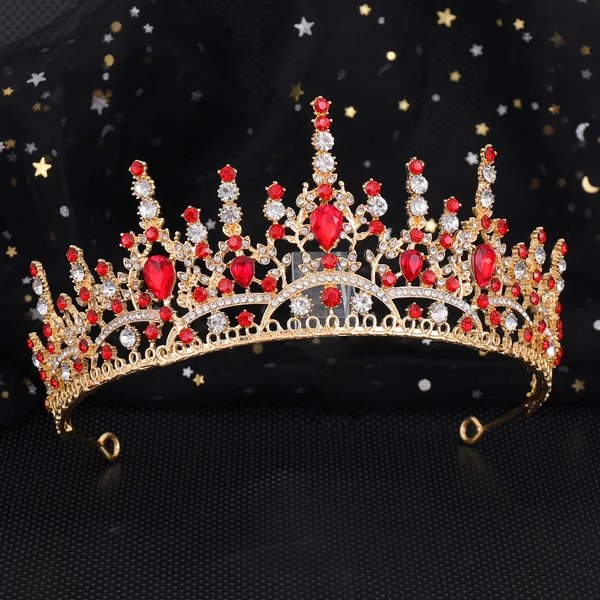 Damen Elegante Kristall-Tiara mit filigranem Design