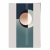 Abstrakte Formen Kunstdruck Marineblau Beige und Grau Nr. 2