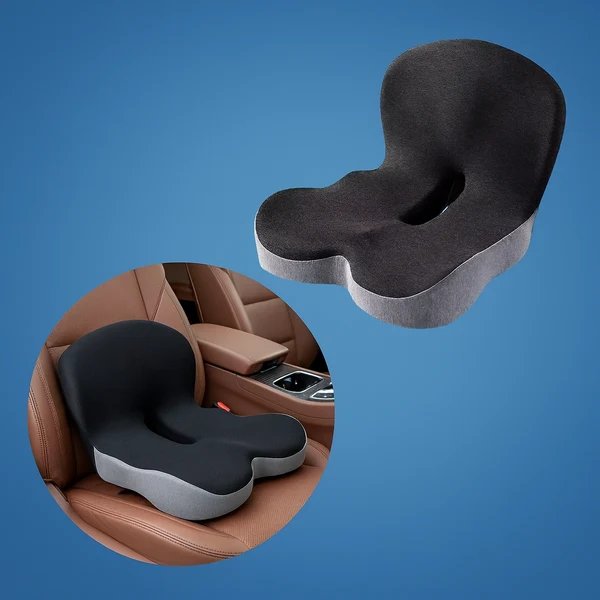 Lenden- & Steißbeinschmerzlinderung – Memory Foam Rutschfeste Unterstützung – Büro Auto Zuhause Nutzung