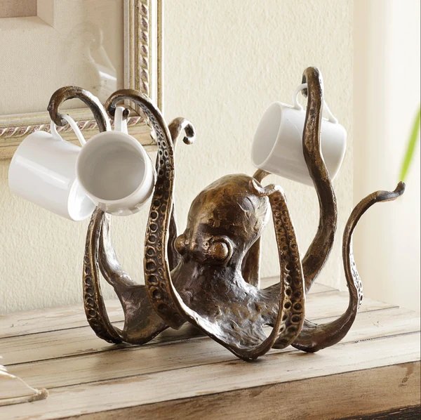Kraken - Octopus Design Rustikale Cruch Halter Schüssel